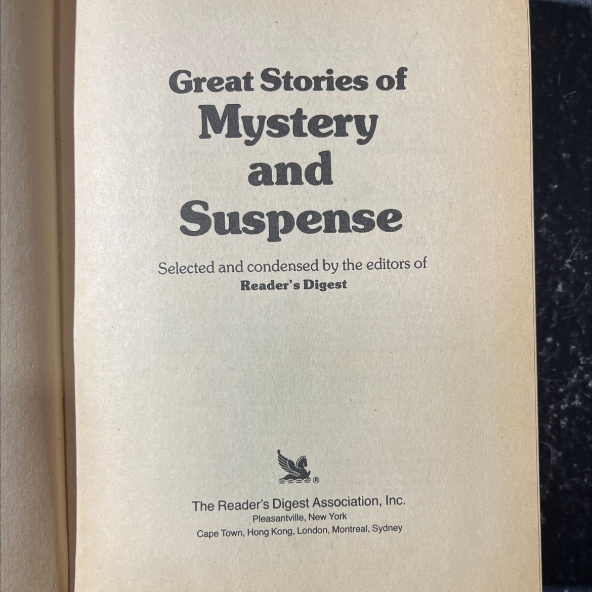great stories of mystery and suspense book, by various, 1986 Hardcover image 2