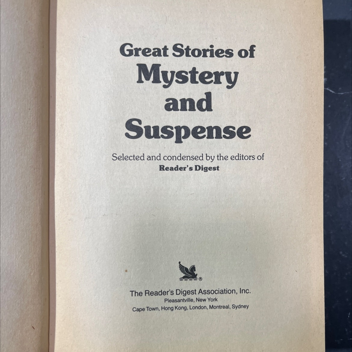 great stories of mystery and suspense book, by various, 1986 Hardcover image 2