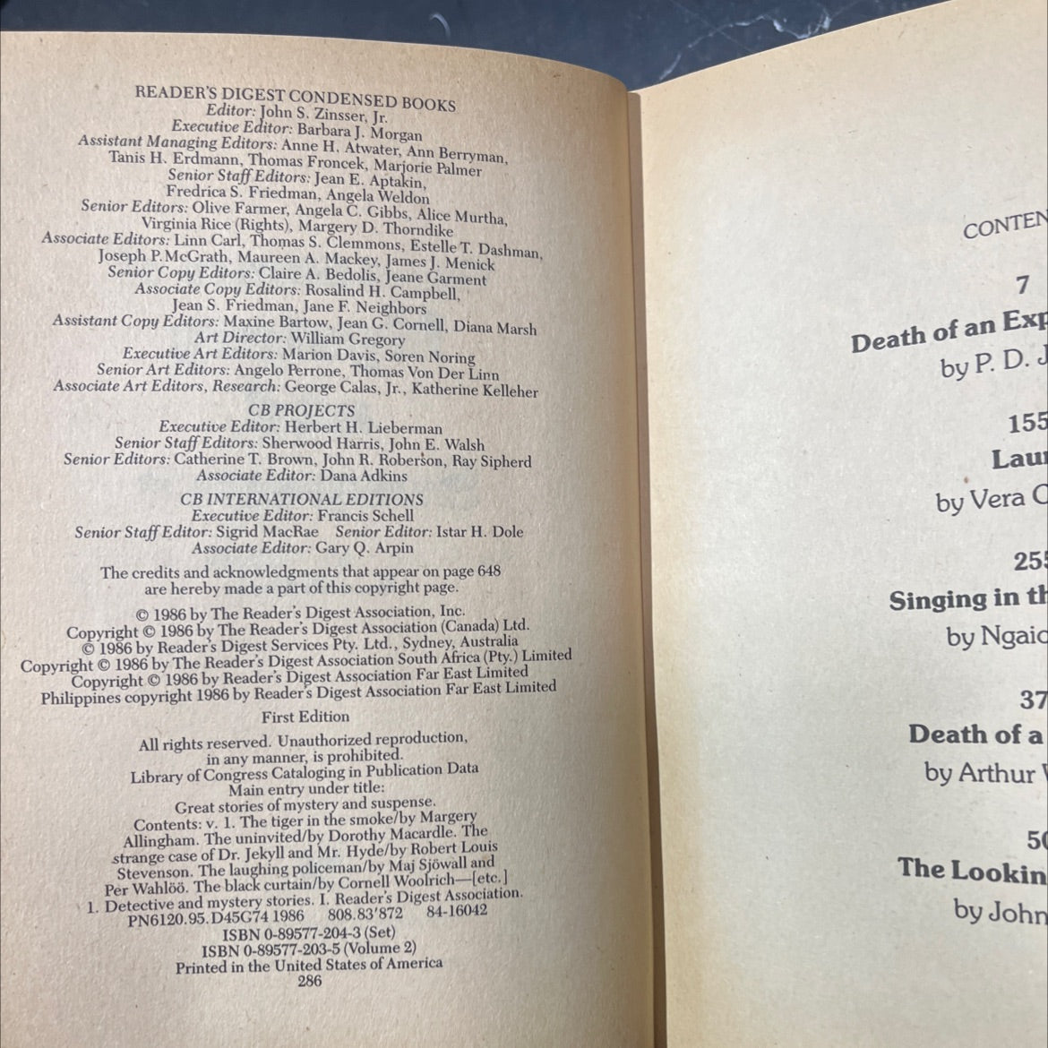 great stories of mystery and suspense book, by various, 1986 Hardcover image 3