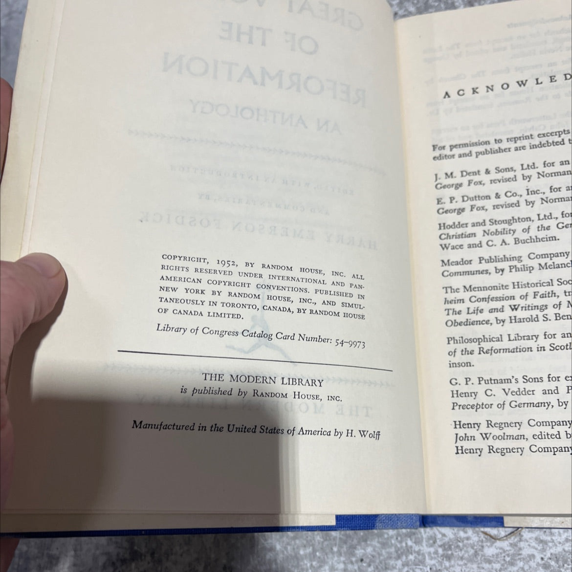great voices of the reformation an anthology book, by harry emerson fosdick, 1952 Hardcover image 3
