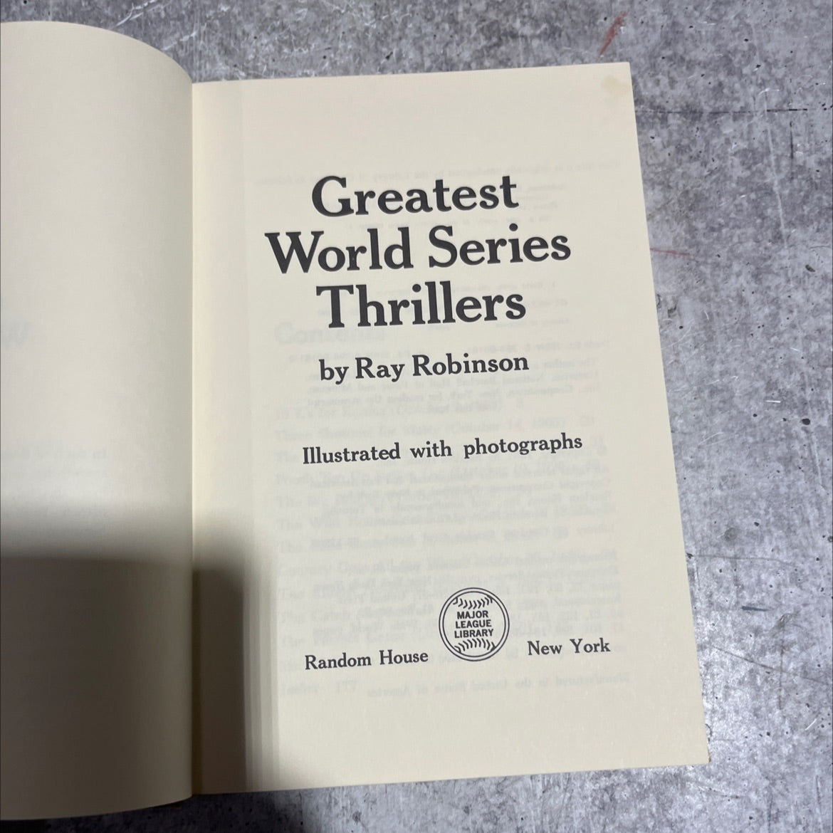 greatest world series con thrillers book, by Ray Robinson, 1965 Hardcover image 2