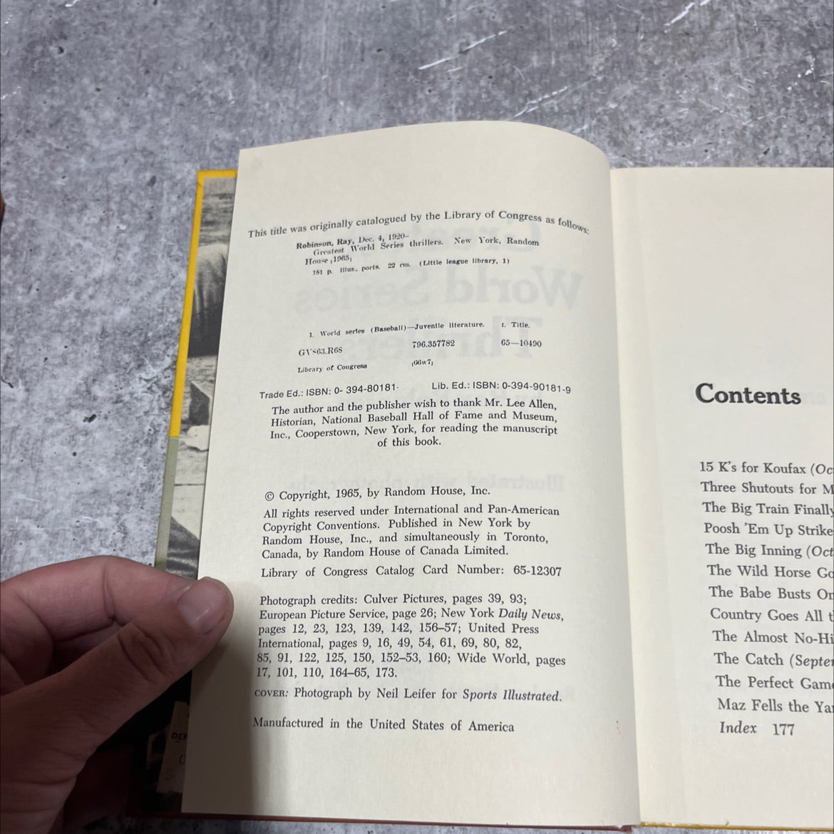 greatest world series con thrillers book, by Ray Robinson, 1965 Hardcover image 3