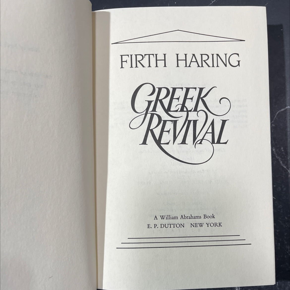 greek revival book, by Firth Haring, 1985 Hardcover image 2