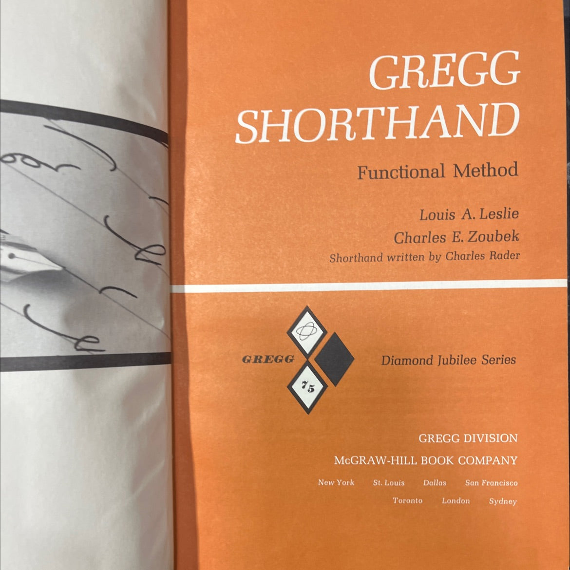 gregg shorthand functional method book, by louis a. leslie, charles e. zoubek, 1963 Hardcover image 2