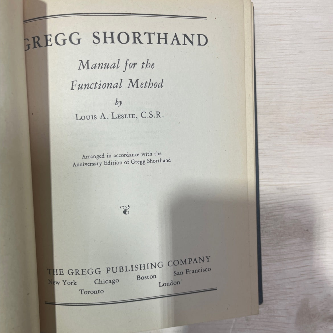 gregg shorthand manual for the functional method book, by louis a. leslie, 1936 Hardcover, Vintage image 2