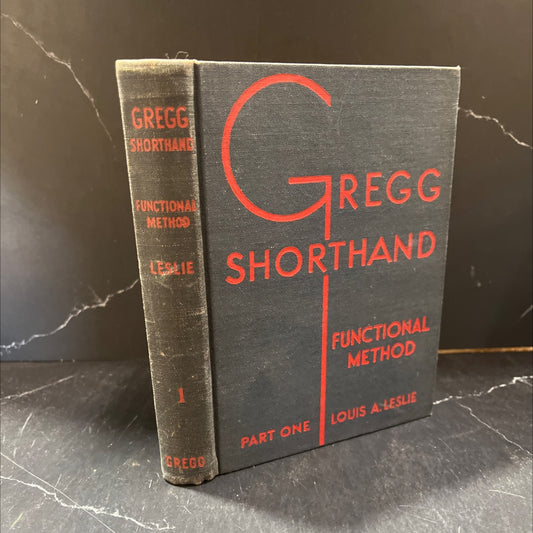 gregg shorthand manual for the functional method book, by louis a. leslie, 1936 Hardcover image 1