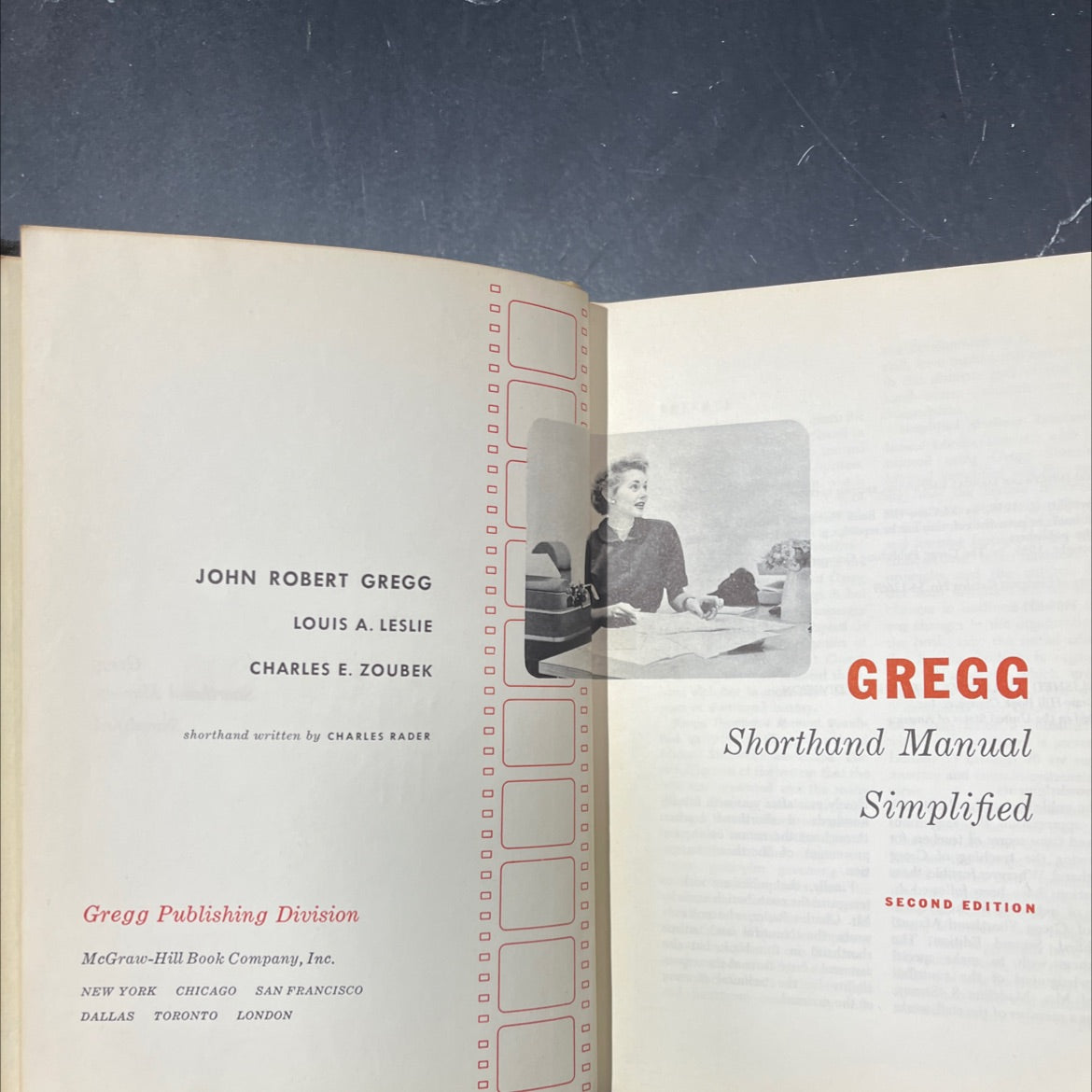 gregg shorthand manual simplified book, by john robert gregg, louis a. leslie, charles e. zoubek, 1955 Hardcover image 2