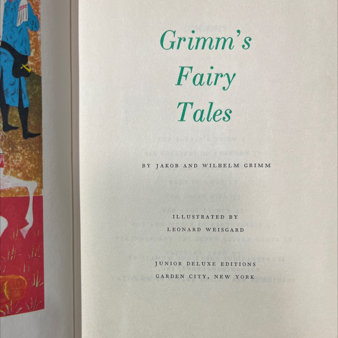 grimm's fairy tales book, by jakob and wilhelm grimm, 1954 Hardcover image 2