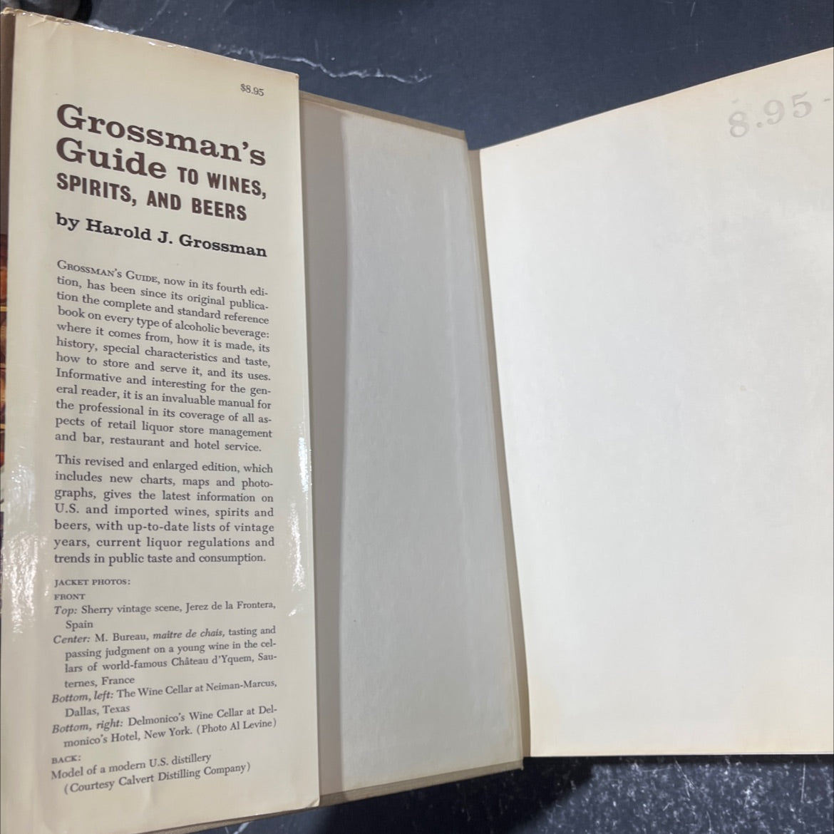 grossman's guide to wines, spirits, and beers book, by harold j. grossman, 1964 Hardcover image 4