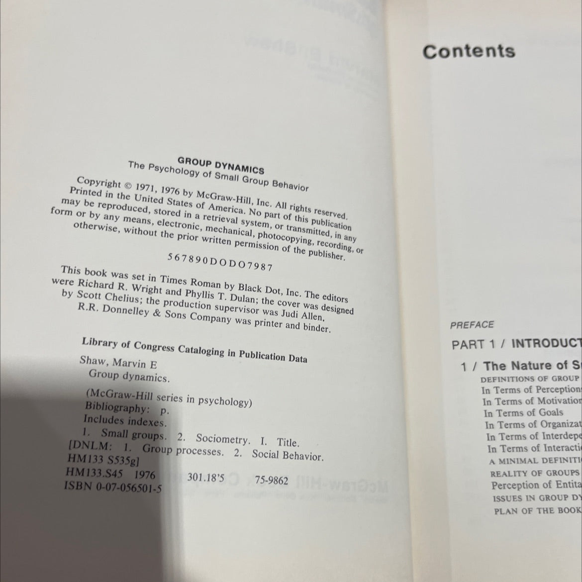 group dynamics the psychology of small group behavior book, by Marvin E. Shaw, 1976 Hardcover image 3
