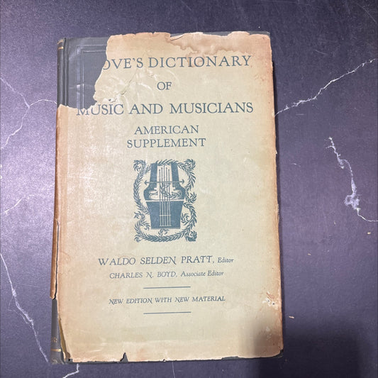 grove's dictionary of music and musicians american supplement book, by waldo selden pratt, 1939 Hardcover image 1