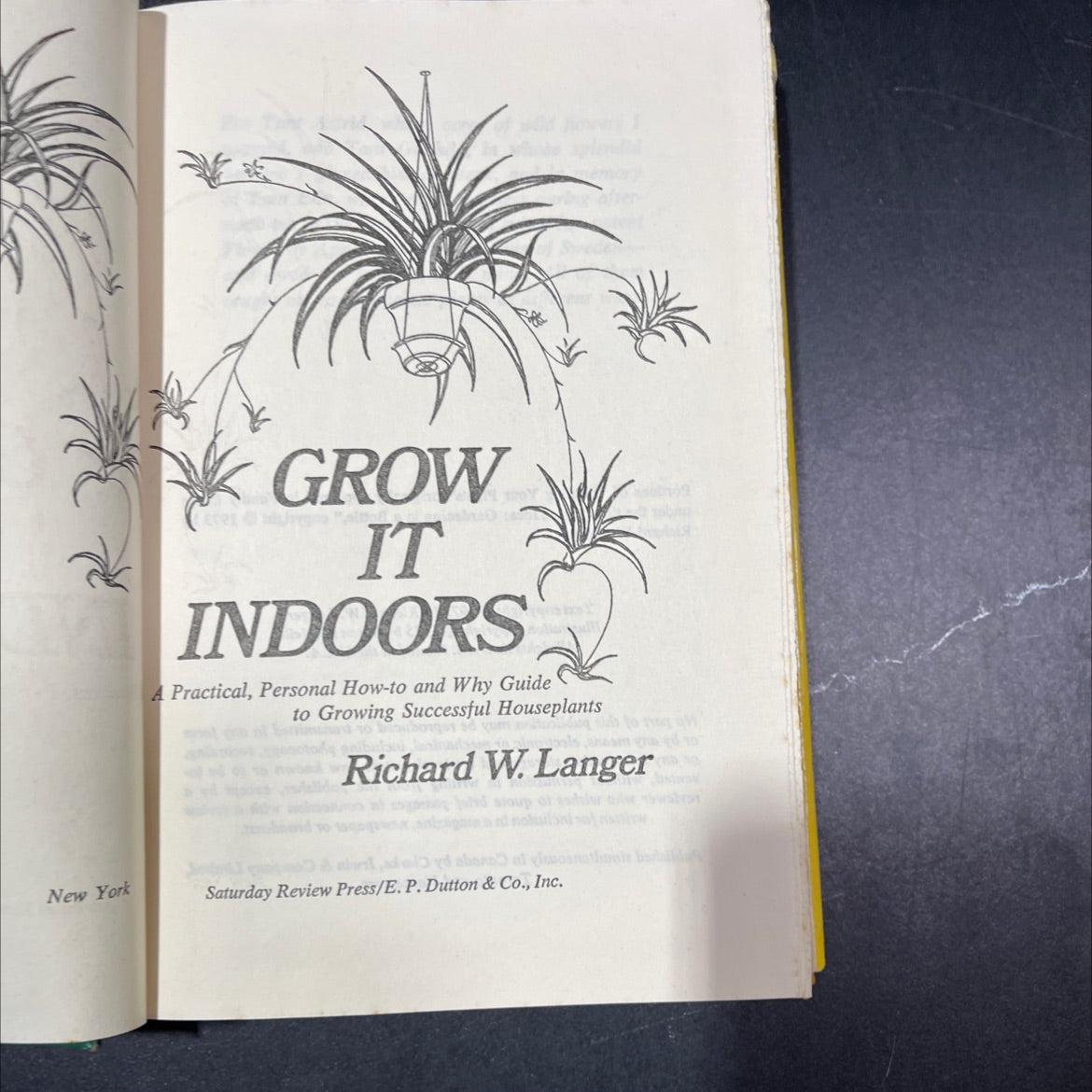 grow it indoors a practical personal how-to and why guide to growing successful houseplants book, by Richard W. Langer, image 2