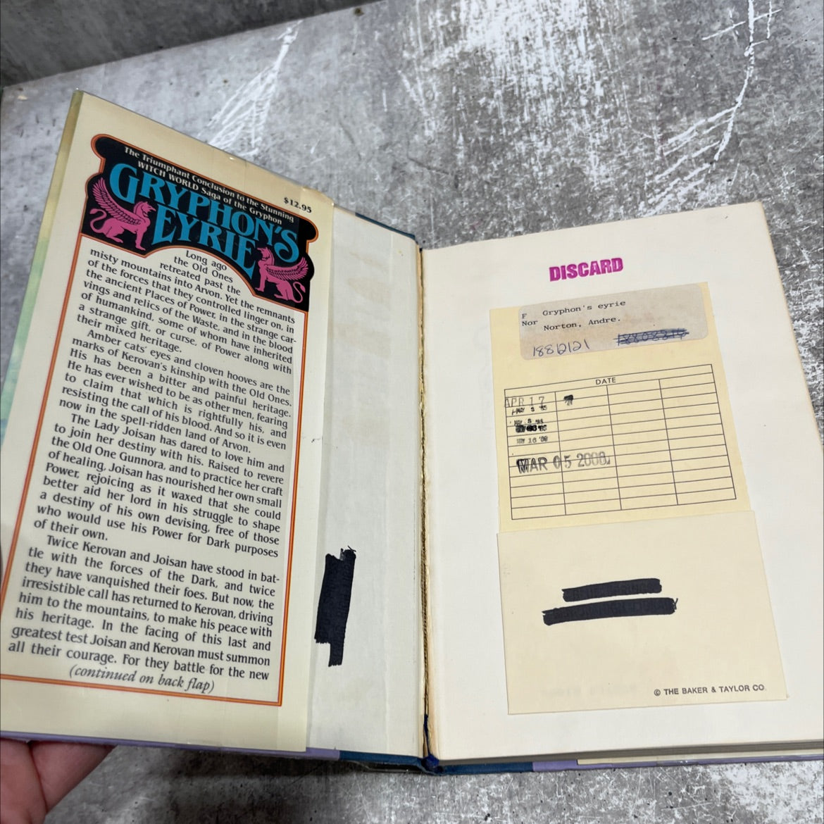 gryphon's eyrie book, by André Norton and A.C. Crispin, 1984 Hardcover image 4