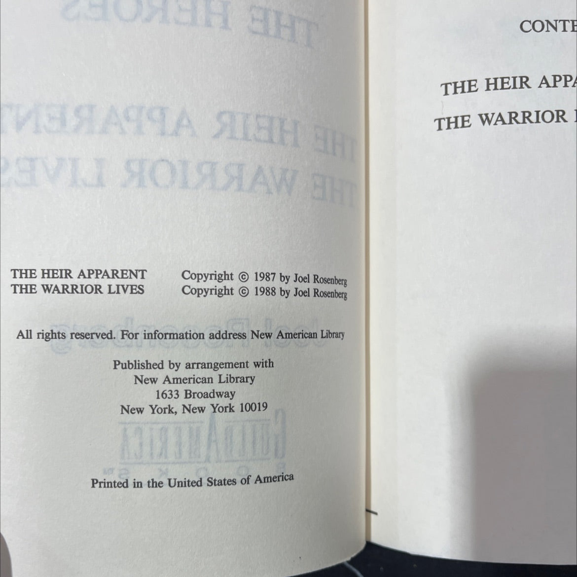 guardians of the flame: the heirs apparent the warrior lives book, by Joel Rosenberg, 1988 Hardcover image 3