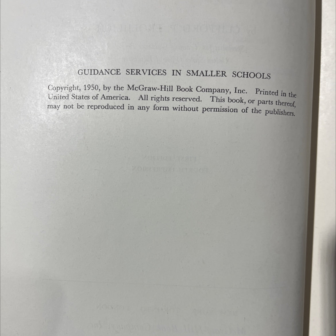 guidance services in smaller schools book, by clifford p. froehlich, 1950 Hardcover image 3