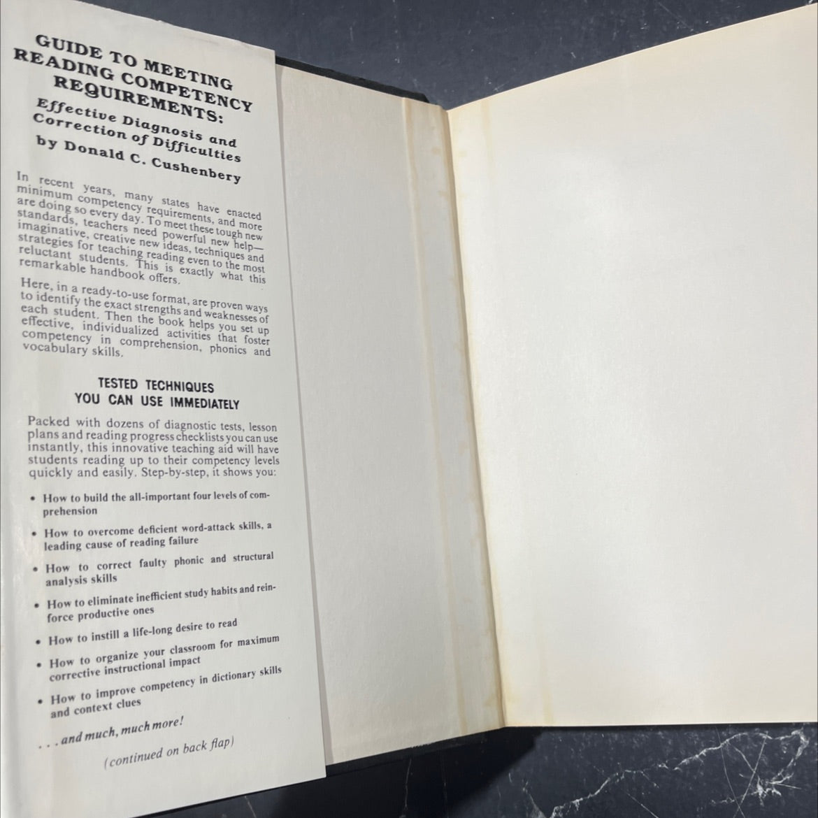 guide to meeting reading competency requirements book, by Donald C. Cushenbery, 1981 Hardcover image 4