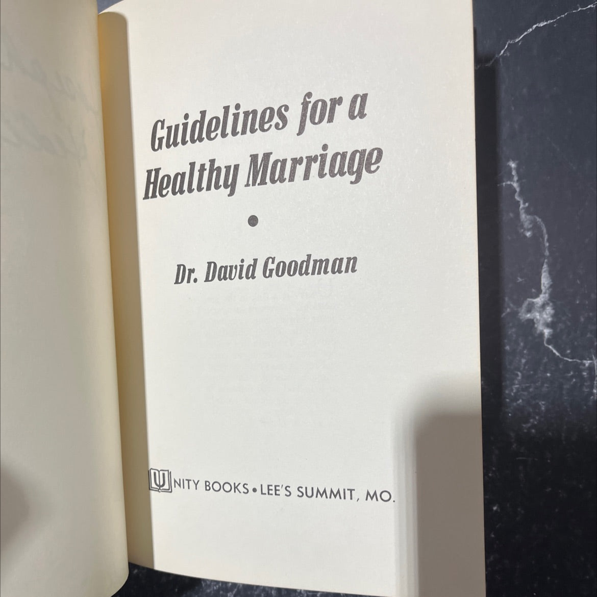 guidelines for a healthy marriage book, by Dr. David Goodman, 1967 Hardcover image 2