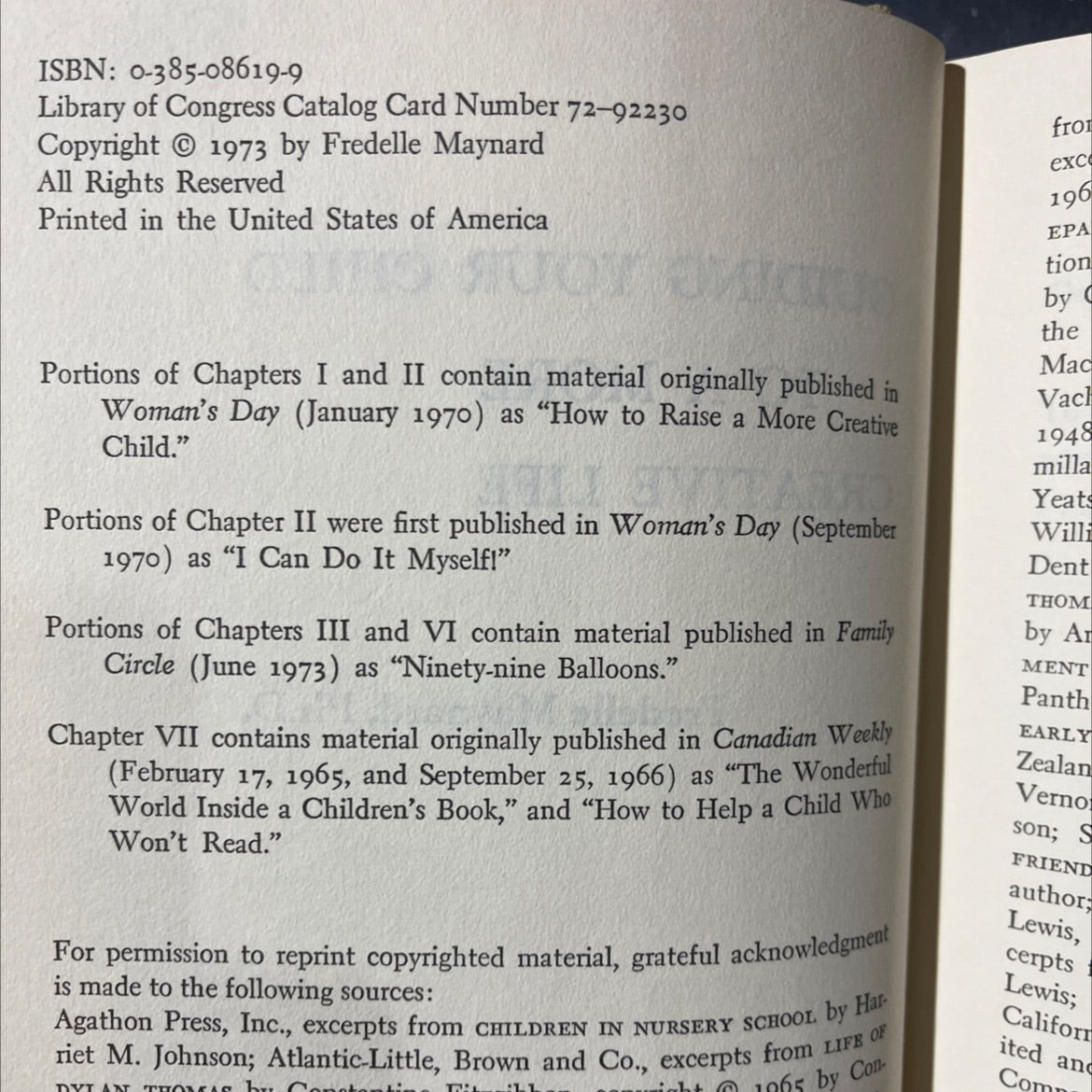guiding your child to a more creative life book, by fredelle maynard, ph.d., 1973 Hardcover image 3