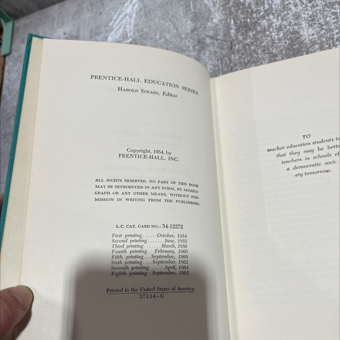 guiding your student teacher book, by dwight k. curtis, leonard o. andrews, 1965 Hardcover image 3