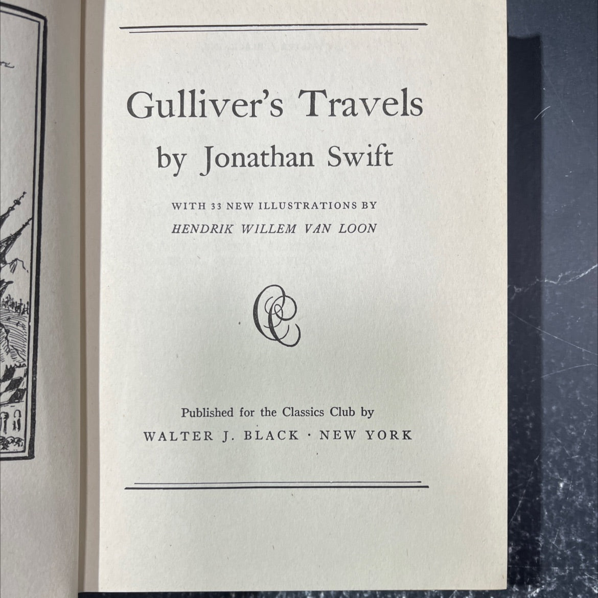 gulliver's travels book, by jonathan swift, 1943 Hardcover image 2