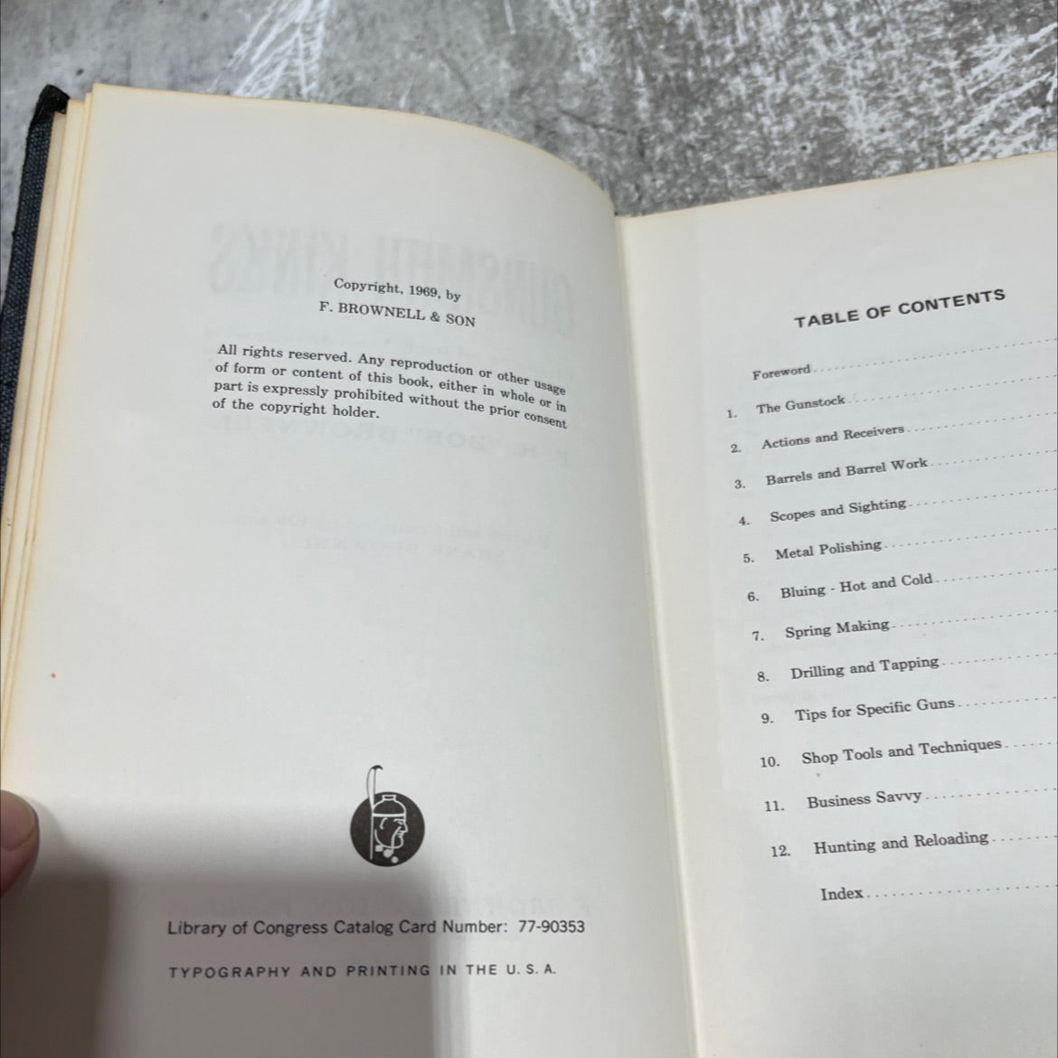 gunsmith kinks book, by f. r. \"bob\" brownell, 1969 Hardcover image 3