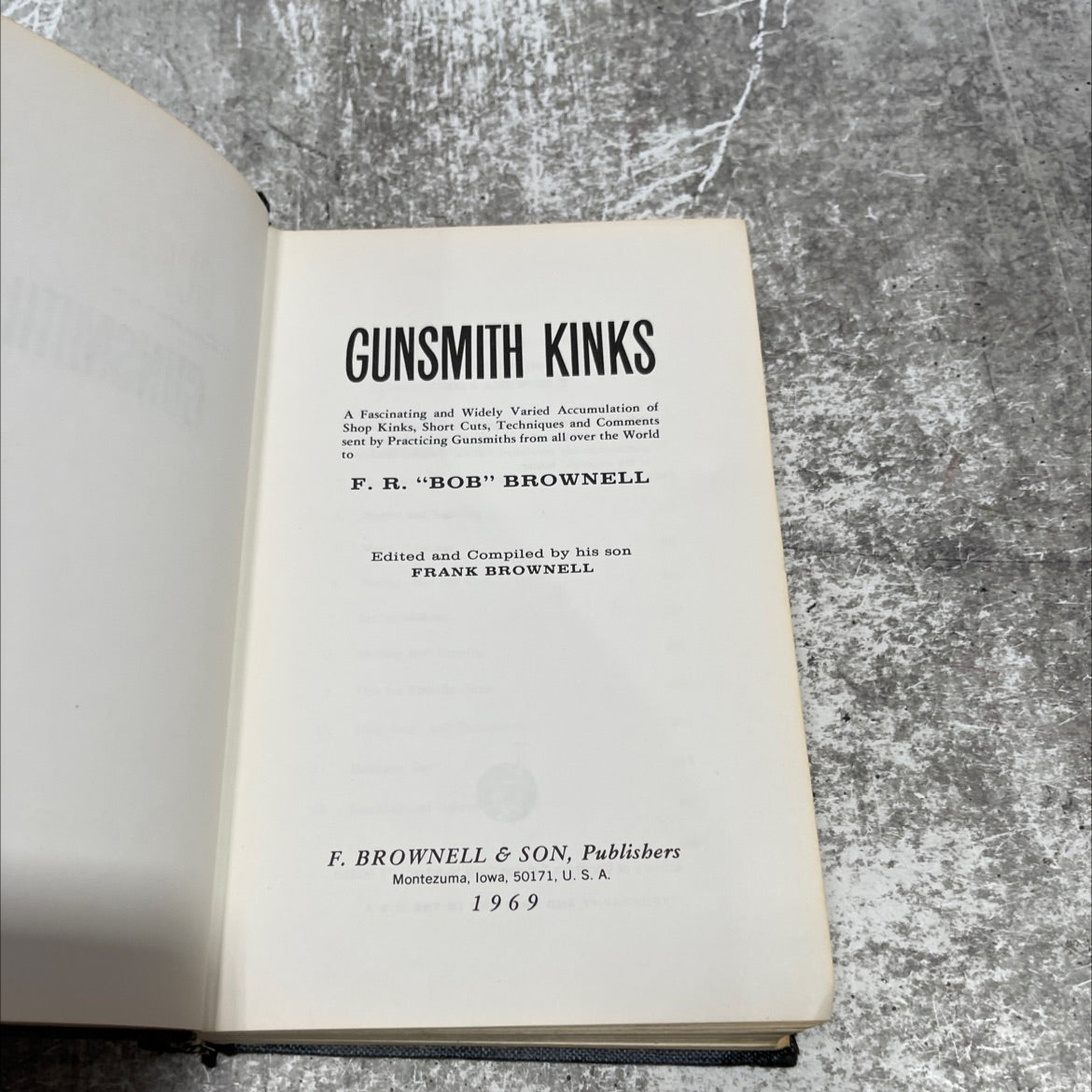 gunsmith kinks book, by f. r. \"bob\" brownell, 1969 Hardcover image 2