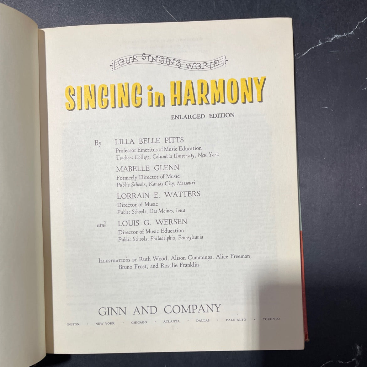 gur singing world singing in harmony enlarged edition book, by Lilla Belle Pitts, Mabelle Glenn, Lorain E. Watters, image 2