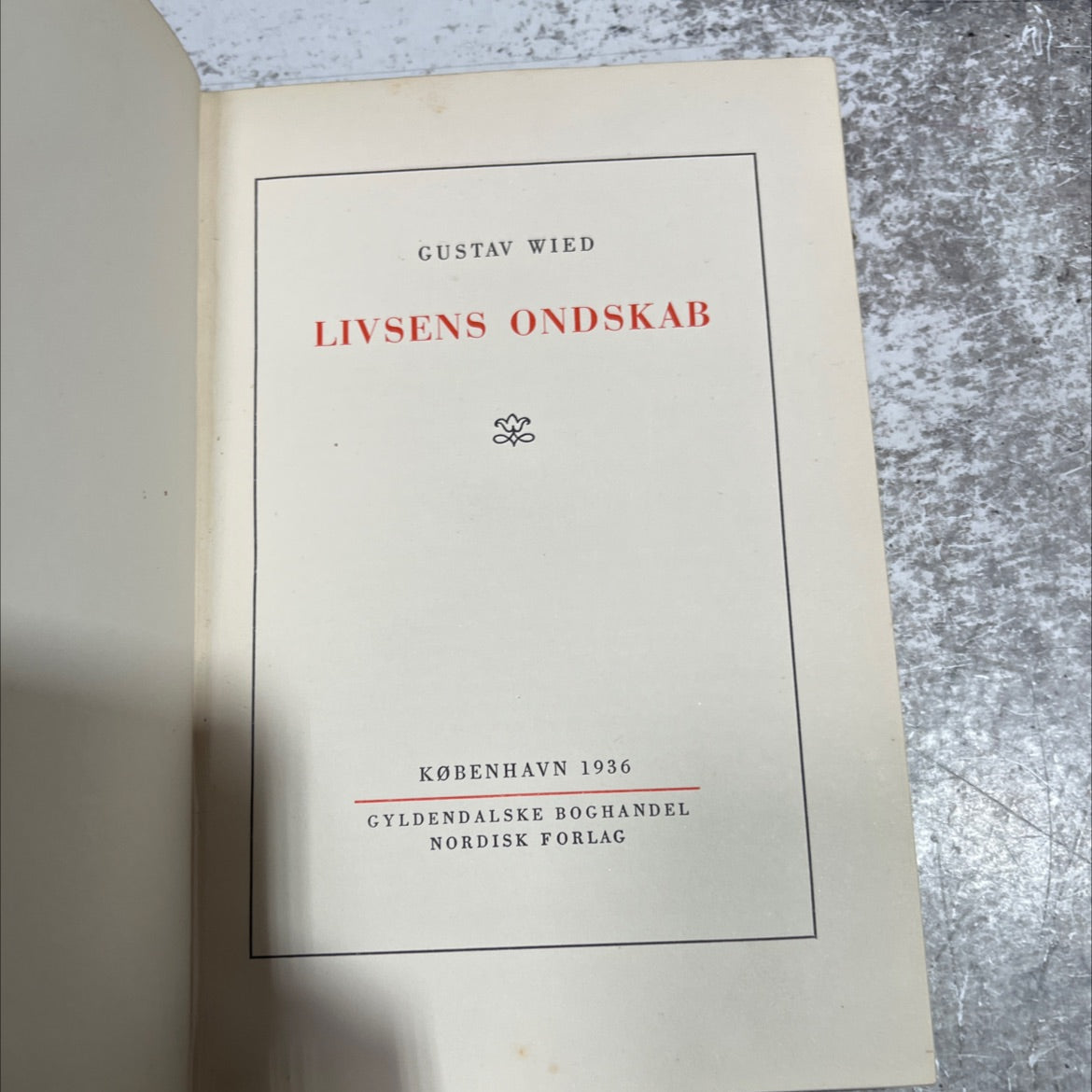 gustav wied livsens ondskab book, by unknown, 1936 Leather image 2