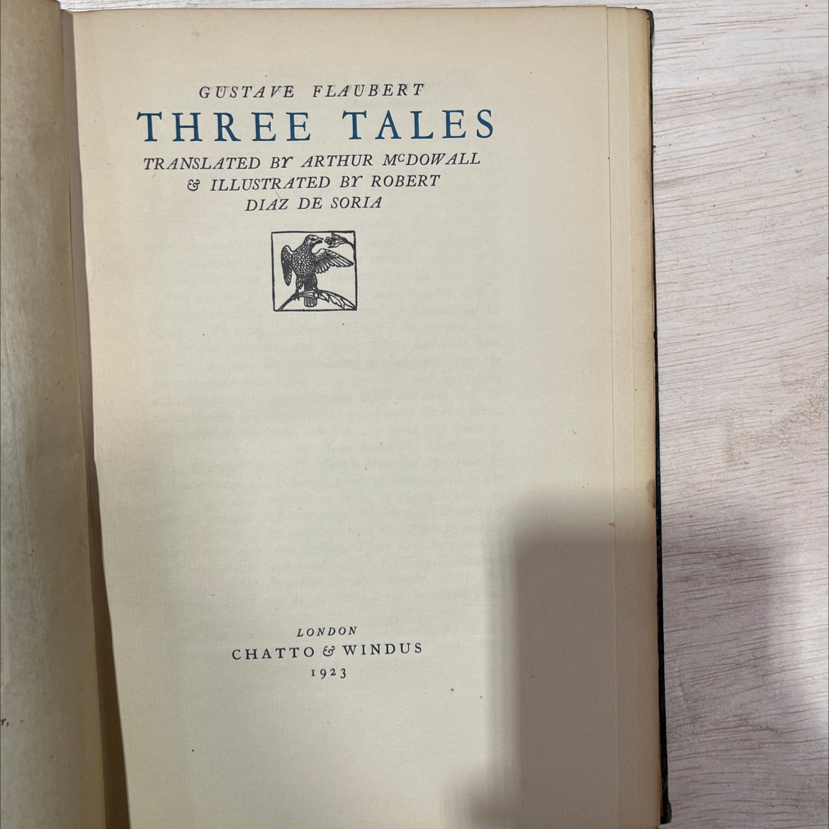 gustave flaubert three tales book, by gustave flaubert, 1923 Hardcover, Antique image 2