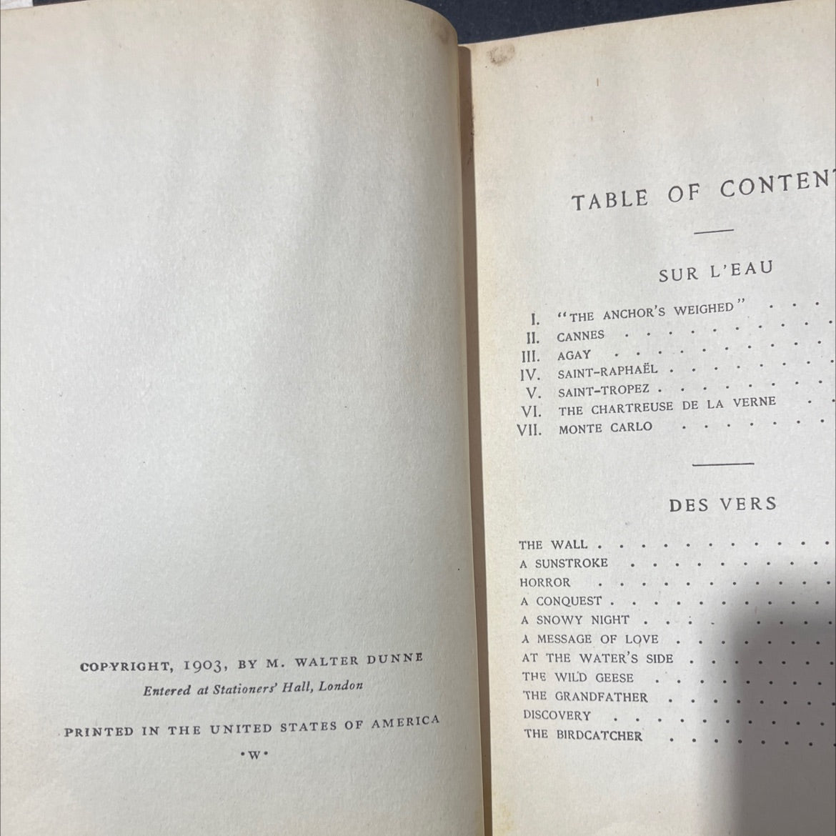 guy de maupassant sur l'eau or on the face of the waters and other tales book, by guy de maupassant, 1903 Hardcover image 3