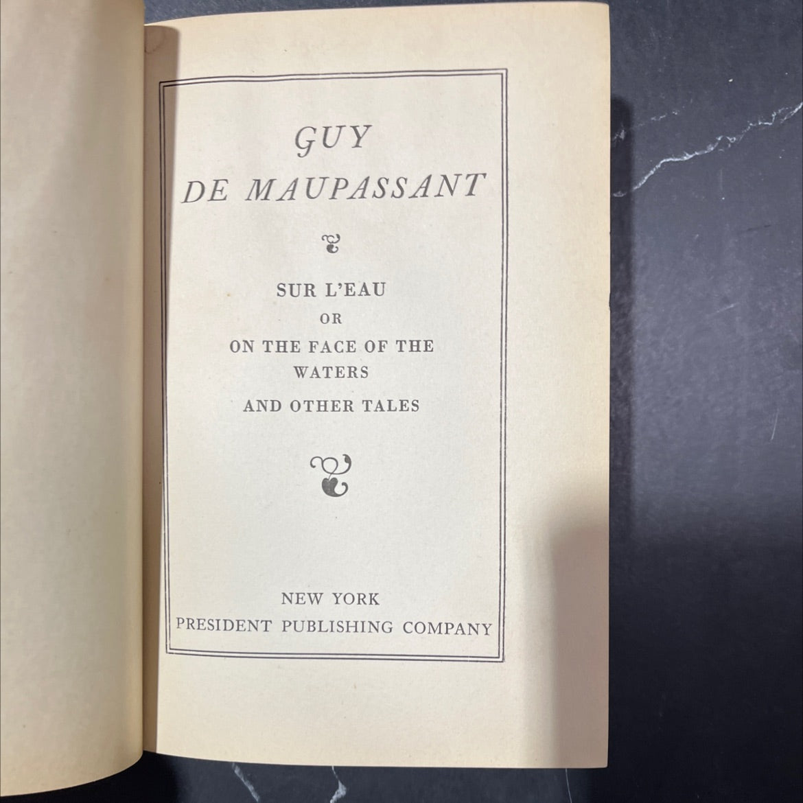 guy de maupassant sur l'eau or on the face of the waters and other tales book, by guy de maupassant, 1903 Hardcover image 2