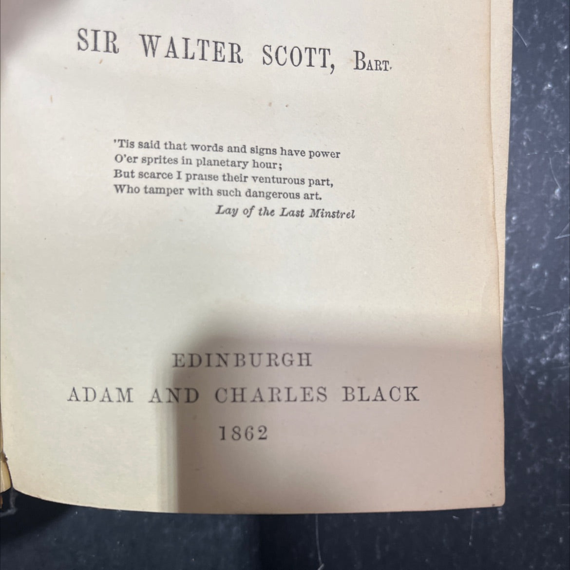 guy mannering or the astrologer book, by sir walter scott, bart, 1862 Leather image 3