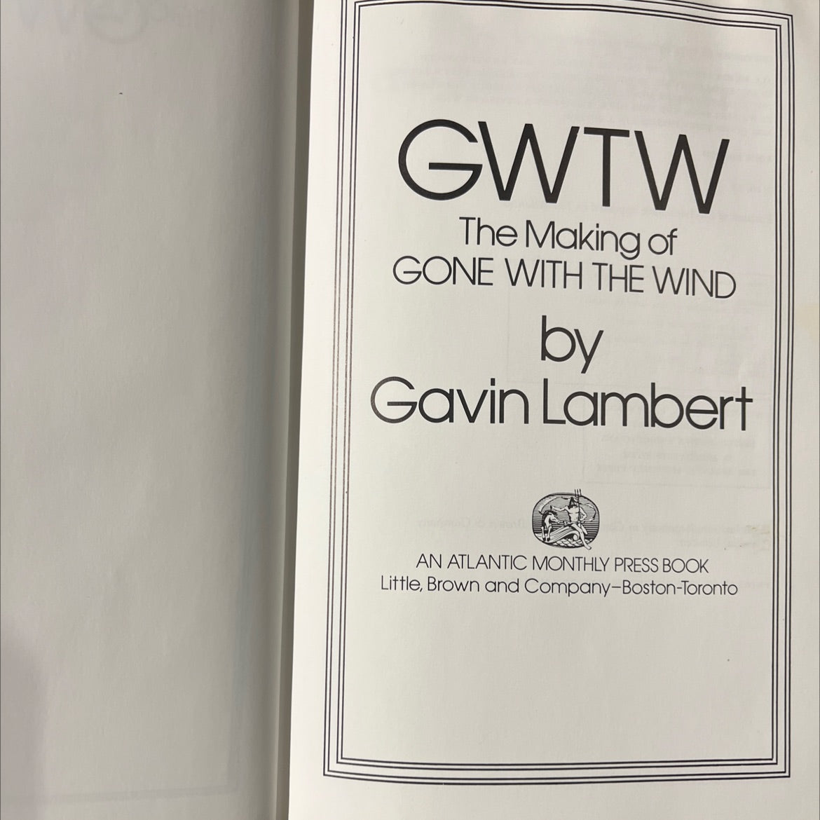 gwtw the making of gone with the wind book, by gavin lambert, 1973 Hardcover image 2