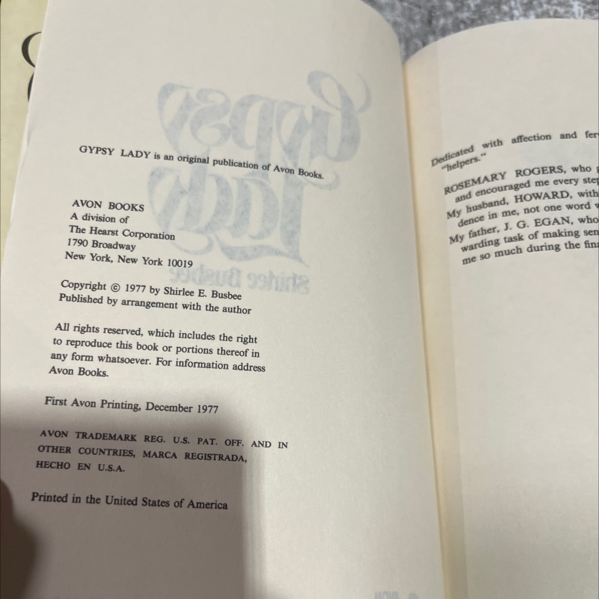 gypsy lady book, by shirlee busbee, 1977 Hardcover image 3