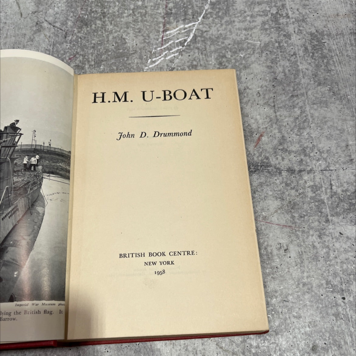 h.m. u-boat book, by john d. drummond, 1958 Hardcover image 2