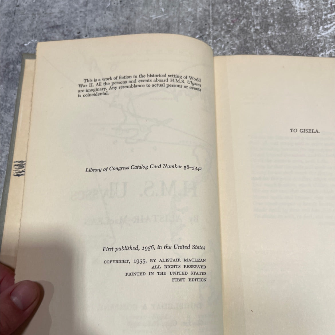 h.m.s. ulysses book, by alistair maclean, 1956 Hardcover image 3