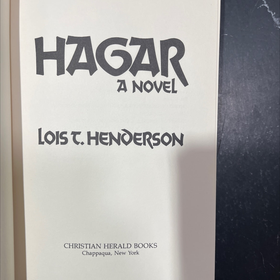 hagar a novel book, by lois t. henderson, 1978 Hardcover image 2