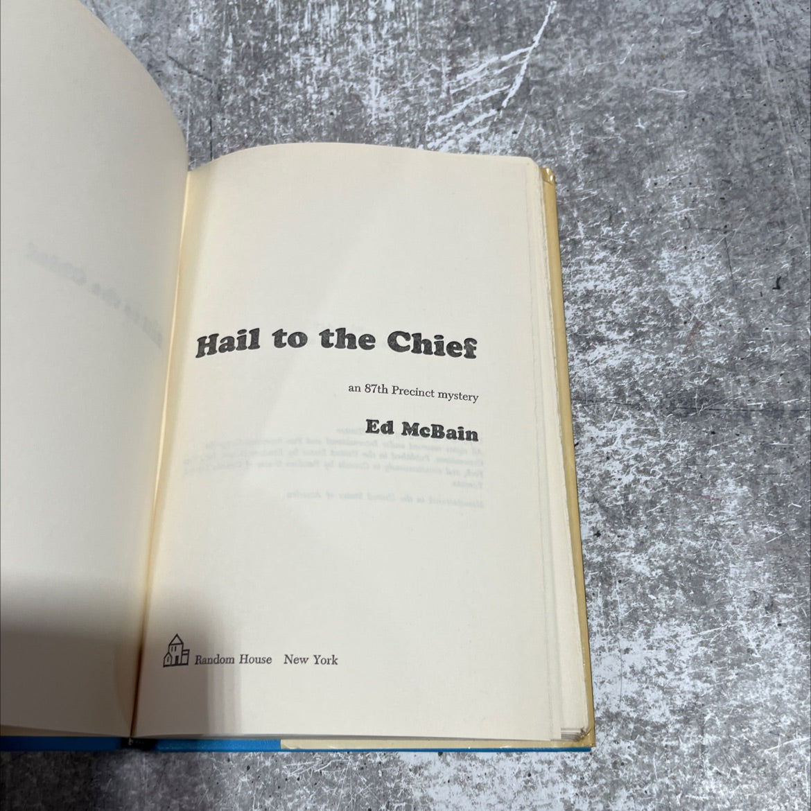 hail to the chief an 87th precinct mystery book, by Ed McBain, 1973 Hardcover image 2