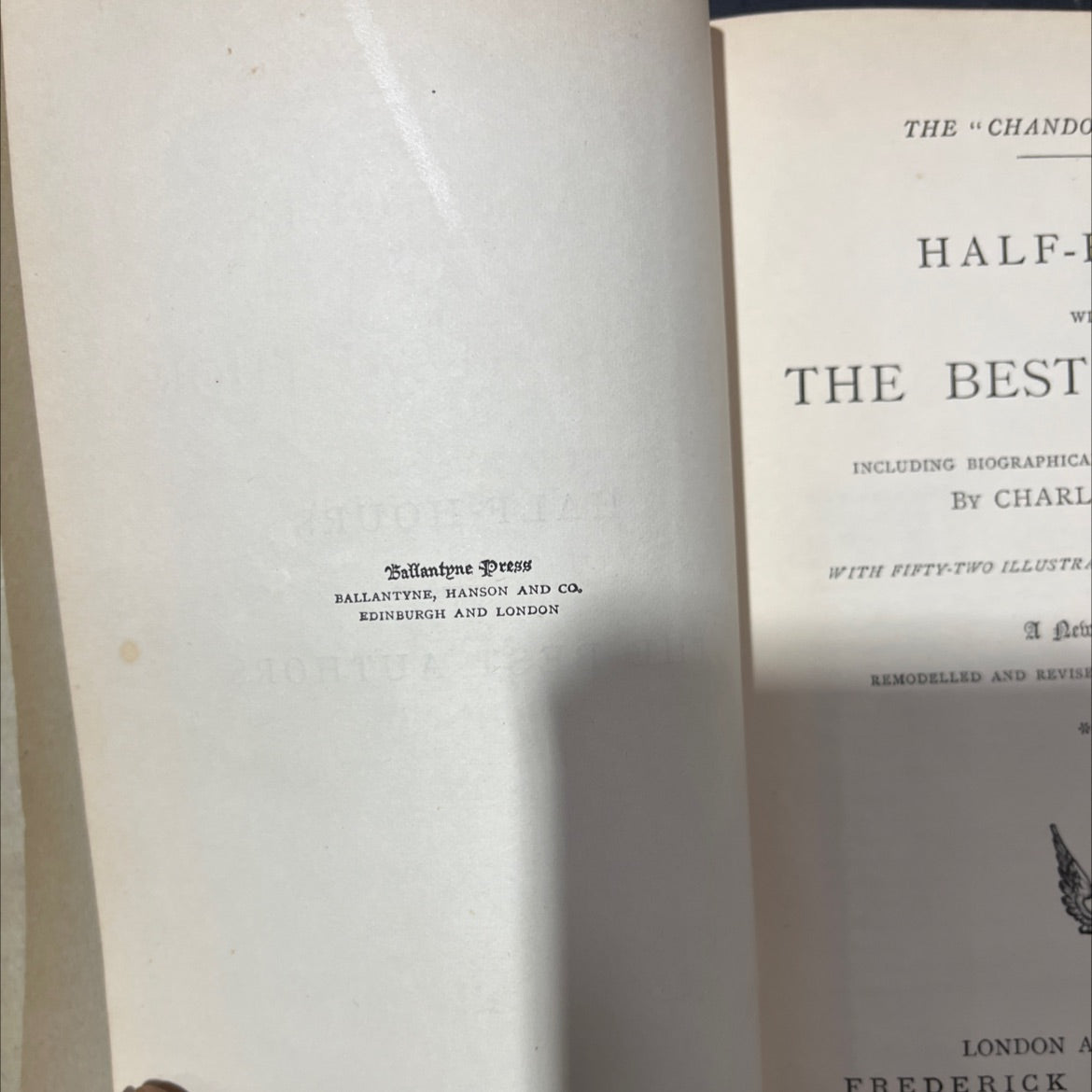 half-hours with the best authors book, by Charles Knight, 1970 Hardcover image 3