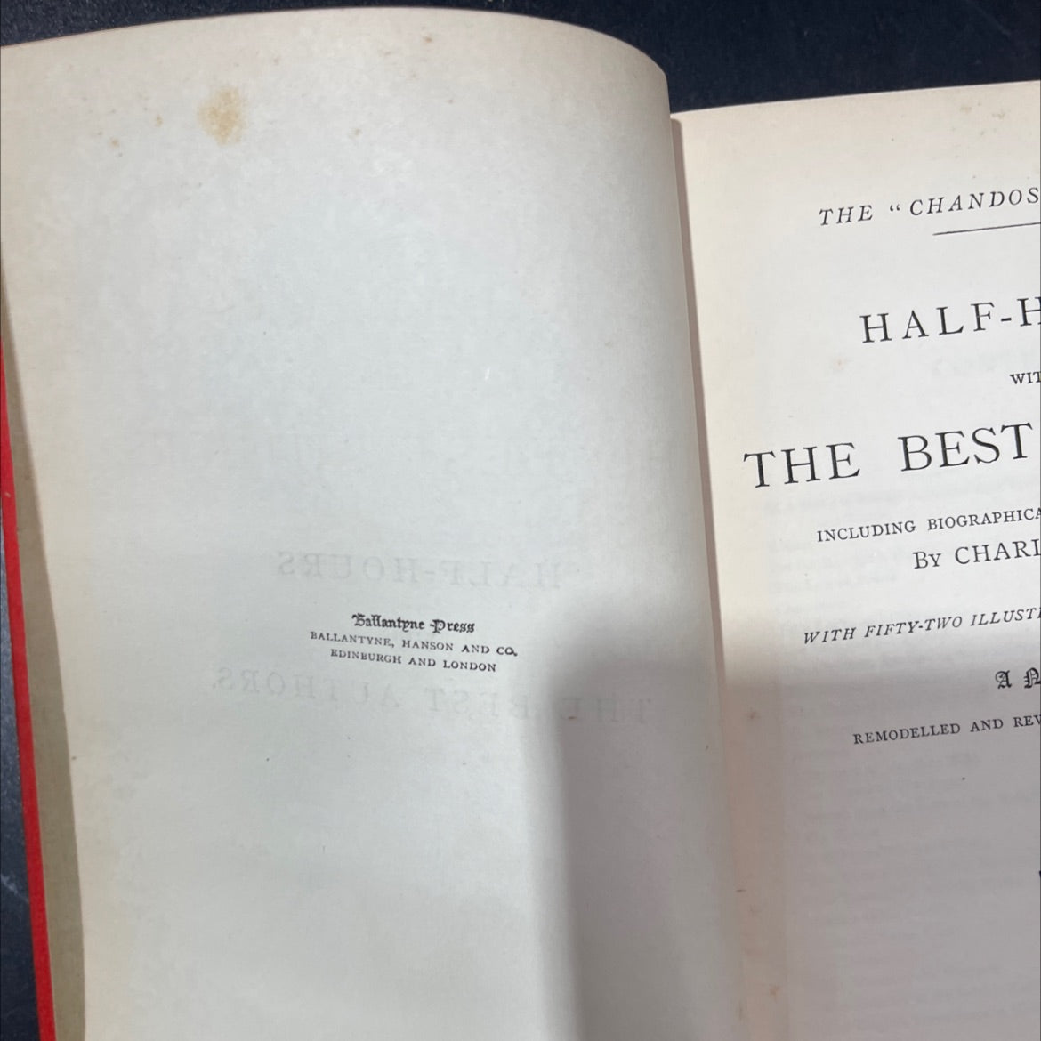 half-hours with the best authors book, by charles knight, 1970 Hardcover image 3