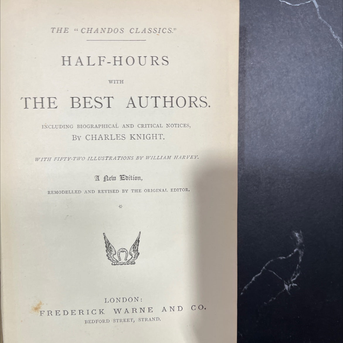 half-hours with the best authors book, by charles knight, 1970 Hardcover image 3