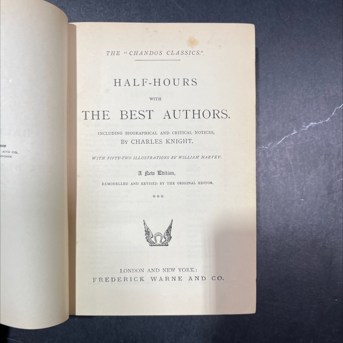 half-hours with the best authors book, by charles knight, 1970 Hardcover image 2