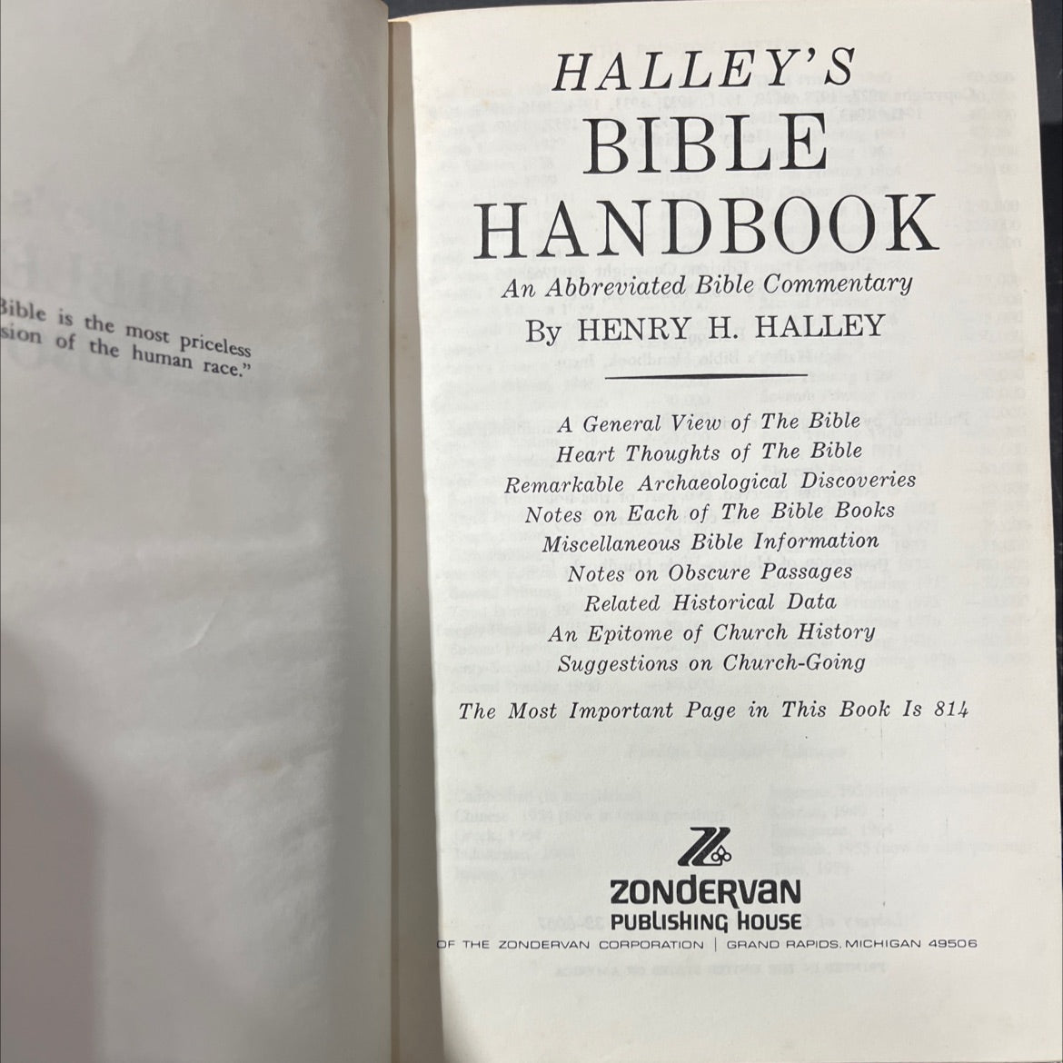 halley's bible handbook an abbreviated bible commentary book, by henry h. halley, 1965 Hardcover image 2