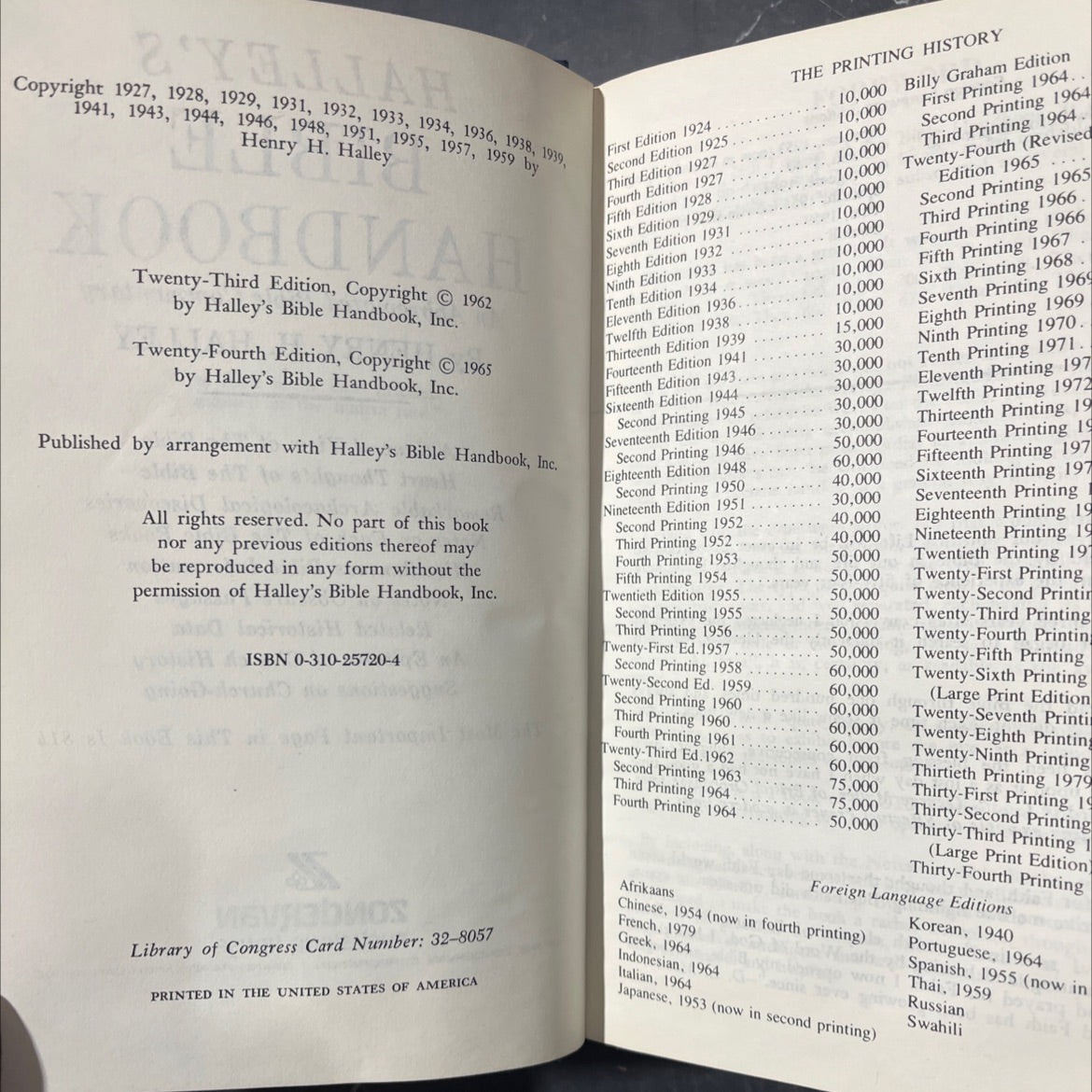 halley's bible handbook an abbreviated bible commentary book, by henry h. halley, 1970 Hardcover image 3