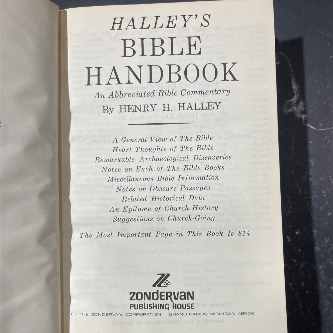 halley's bible handbook an abbreviated bible commentary book, by henry h. halley, 1970 Hardcover image 2
