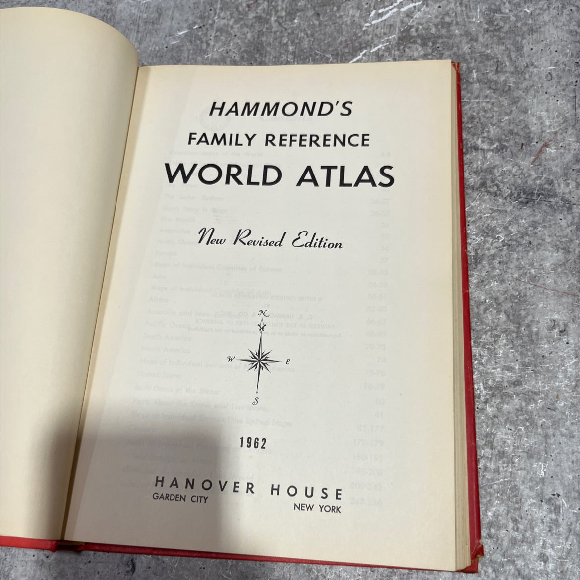 hammond's family reference world atlas new revised edition book, by c. s. hammond & co., inc., 1962 Hardcover image 2