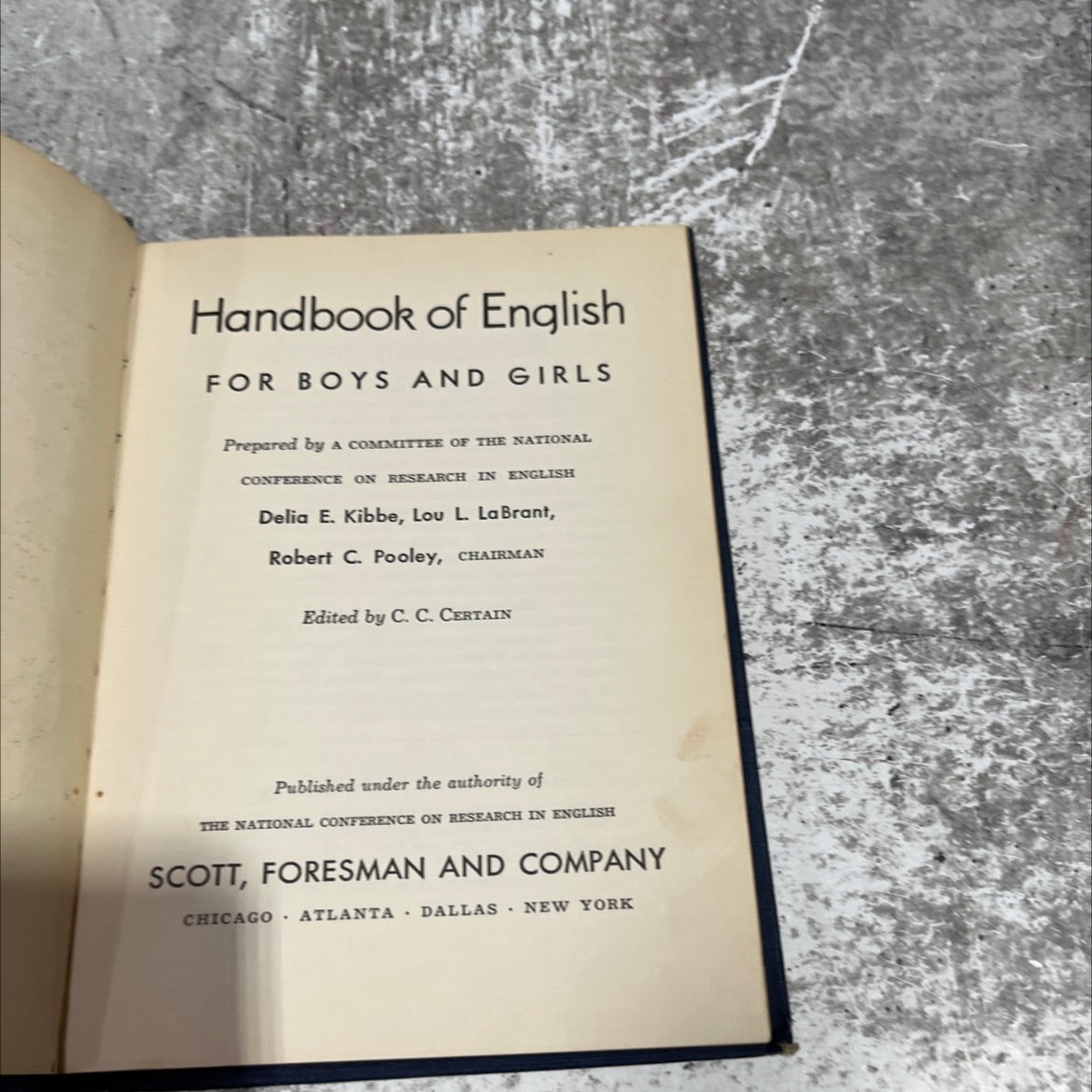 handbook of english for boys and girls book, by delia e. kibbe, lou l. labrant, robert c. pooley, 1939 Hardcover image 2