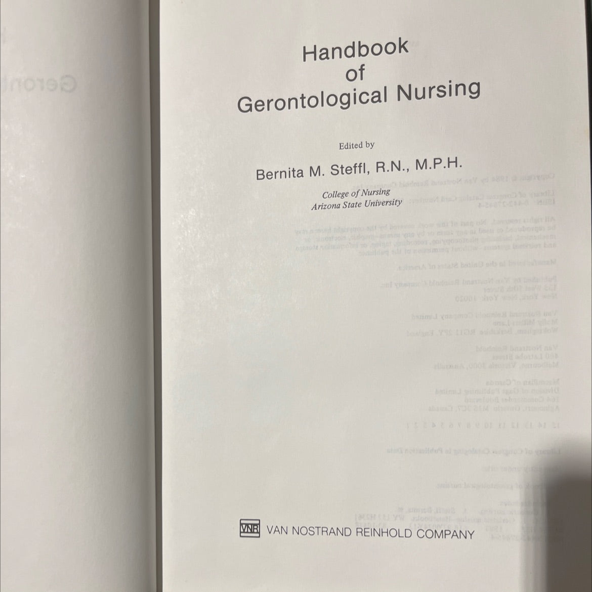 handbook of gerontological nursing book, by Bernita M. Steffl, 2014 Hardcover image 2
