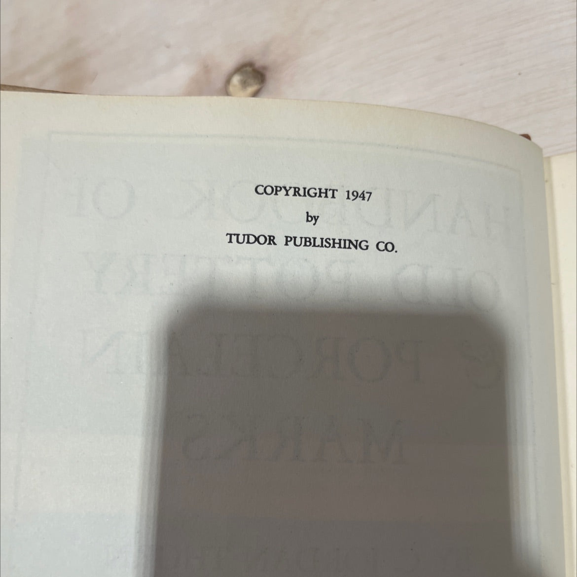 handbook of old pottery & porcelain marks book, by c. jordan thorn, 1947 Hardcover image 3