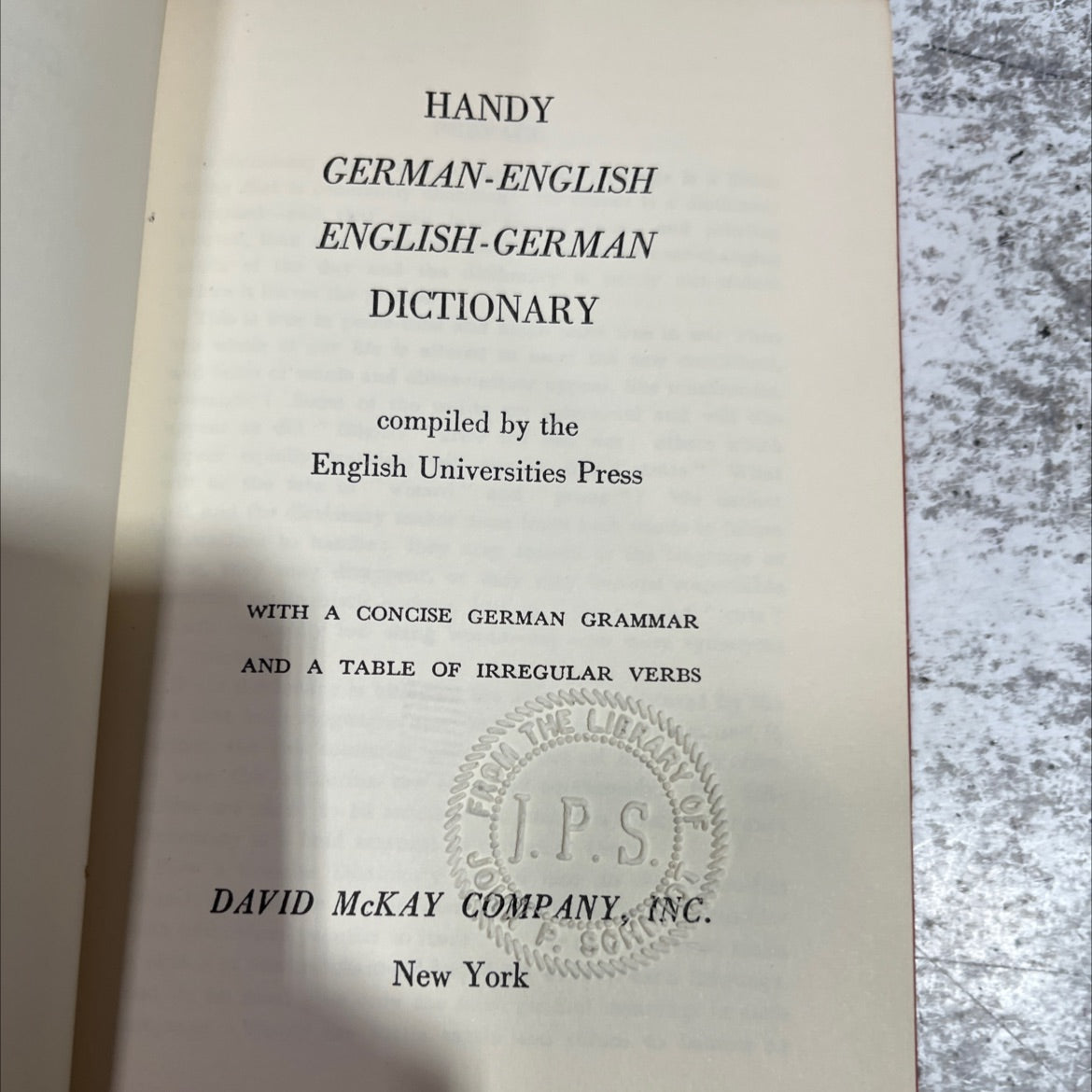 handy german-english english-german dictionary book, by english universities press, 1915 Hardcover image 2